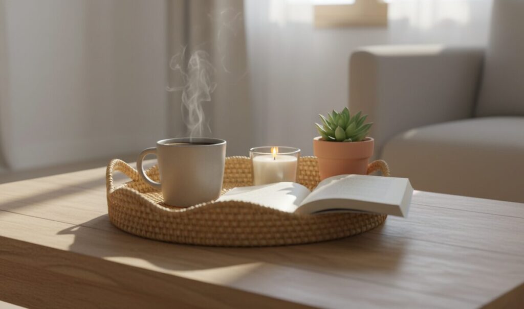aesthetic rattan tray transform your home with style 3