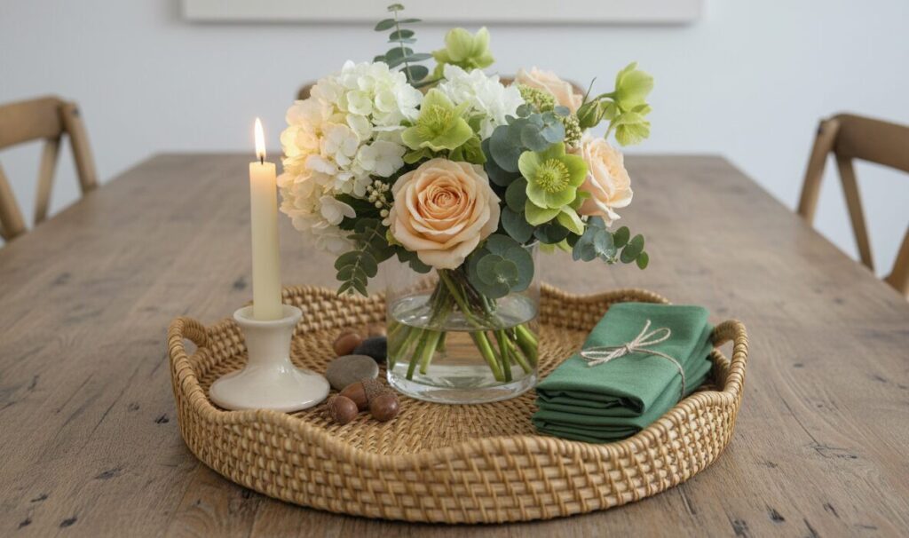aesthetic rattan tray transform your home with style 4