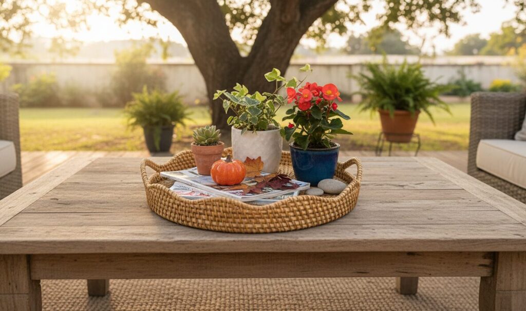 enchant your outdoor space with a luxurious handwoven tray 3