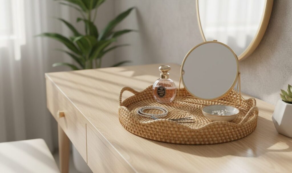rattan vanity tray infuse luxury and serenity at home 2