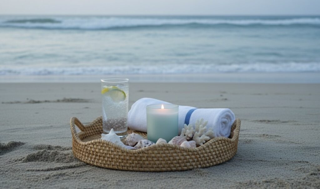 scalloped rattan tray stunning centerpiece for your home 6