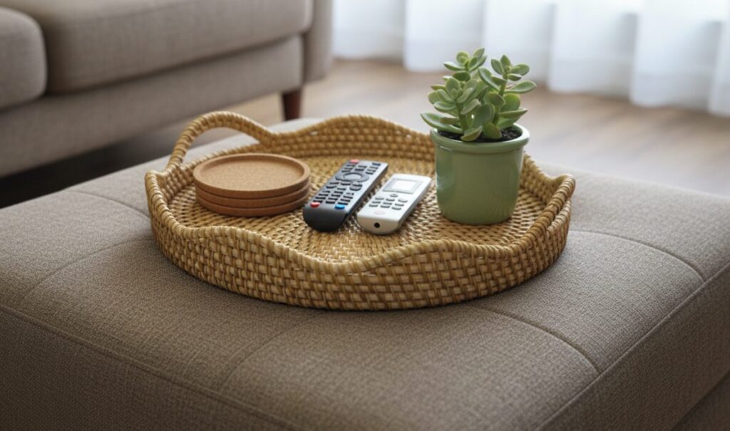 transform your home with beautiful rattan trays 2