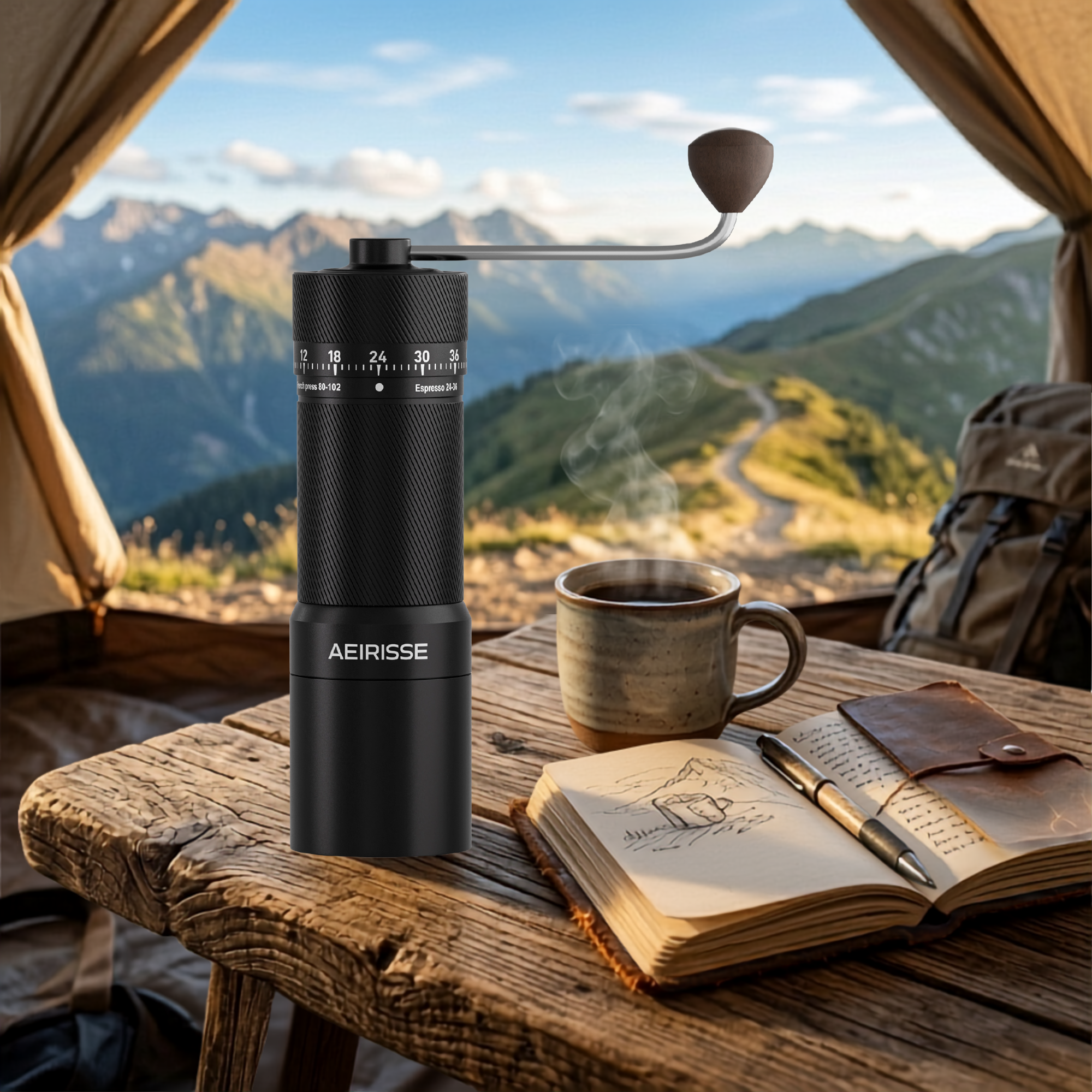 Home best coffee grinder travel backpack hero
