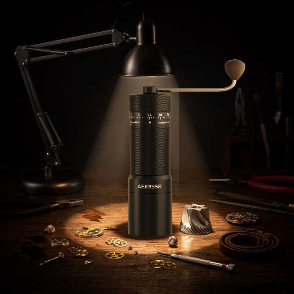 burr coffee grinder precision detail lamp