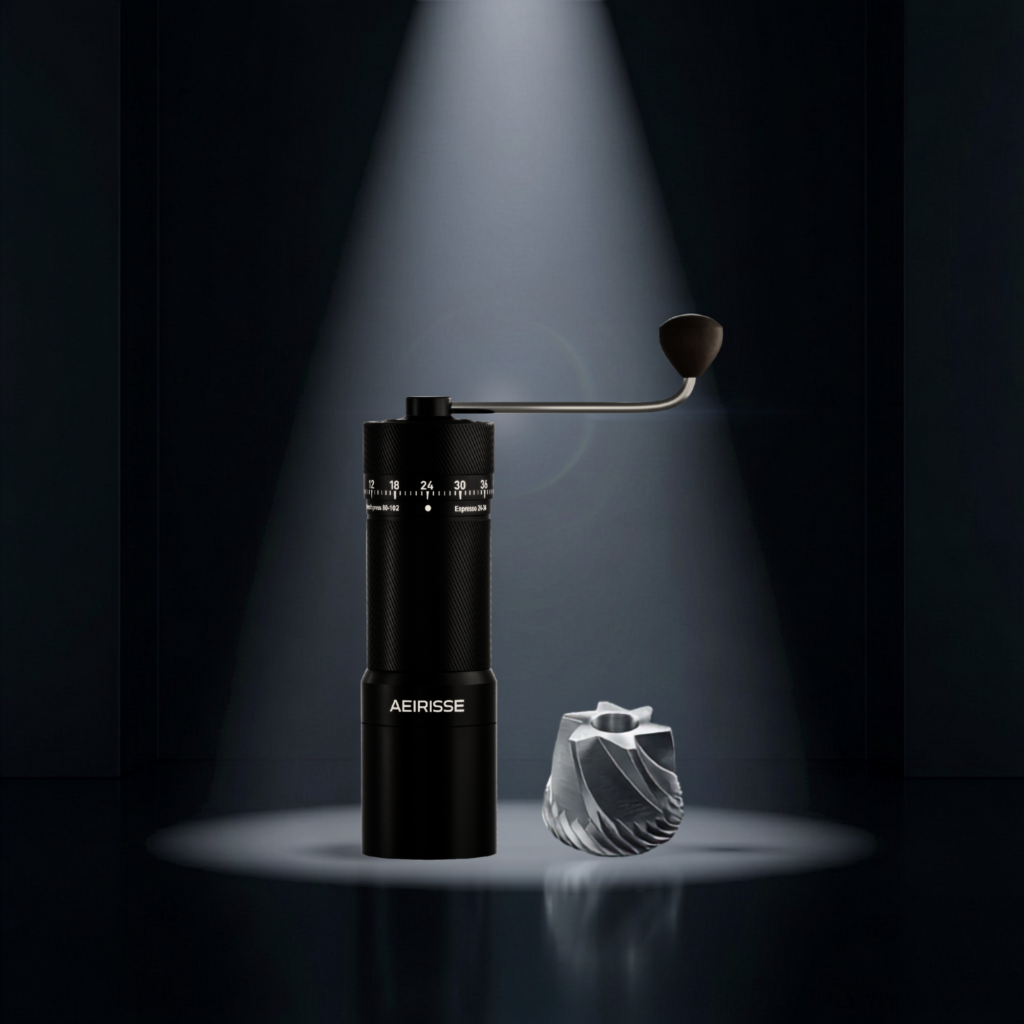 coffee bean grinder spotlight detail