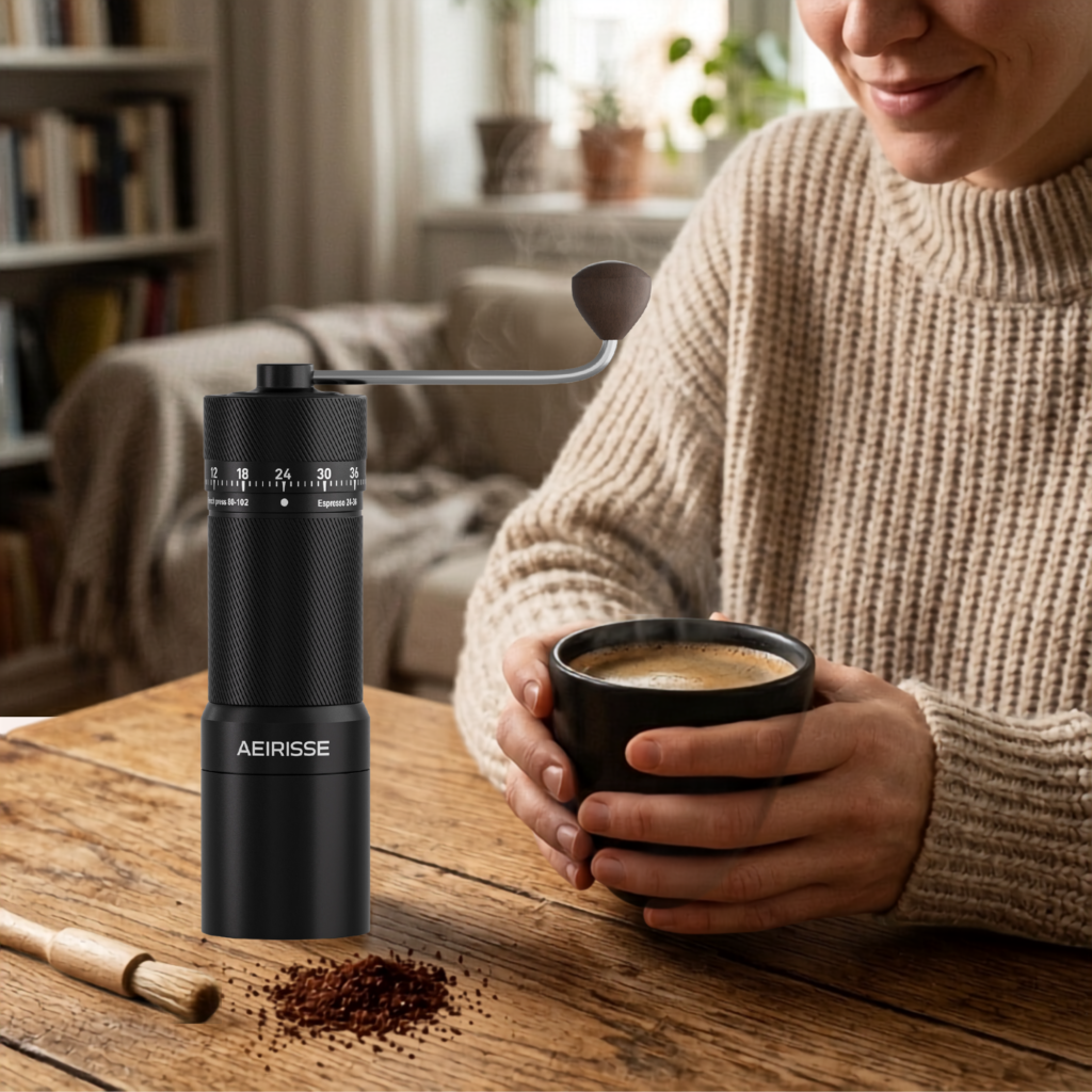 hand coffee grinder parts orientation